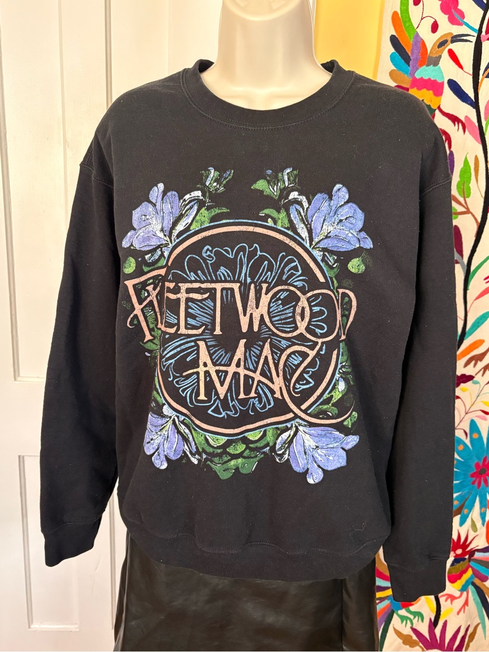 Fleetwood Mac Black Graphic Crewneck Sweatshirt